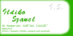 ildiko szamel business card